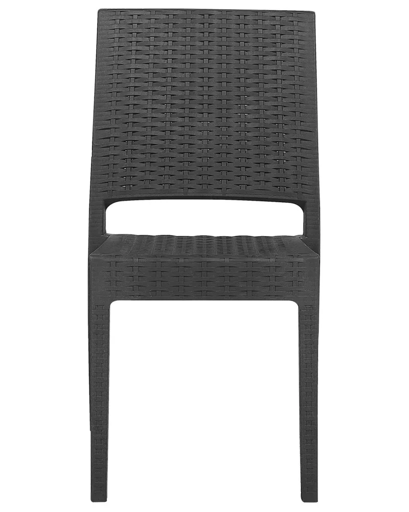 Set di 4 sedie da giardino FOSSANO Materiale sintetico Grigio grafite