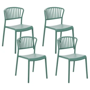 Set di 4 sedie da giardino GELA Materiale sintetico Verde menta