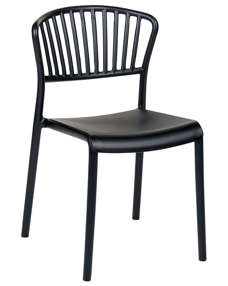 Set di 4 sedie da giardino GELA Materiale sintetico Nero