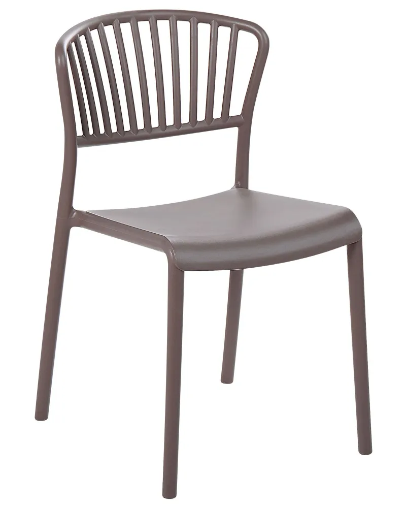 Set di 4 sedie da giardino GELA Materiale sintetico Tortora