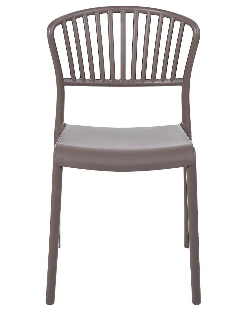 Set di 4 sedie da giardino GELA Materiale sintetico Tortora