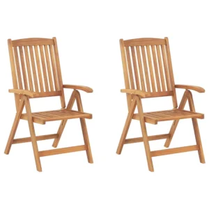 Set di 2 sedie da giardino JAVA Legno d'acacia Legno distinto