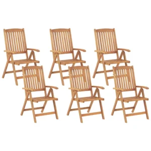 Set di 6 sedie da giardino JAVA Legno d'acacia Legno evidente