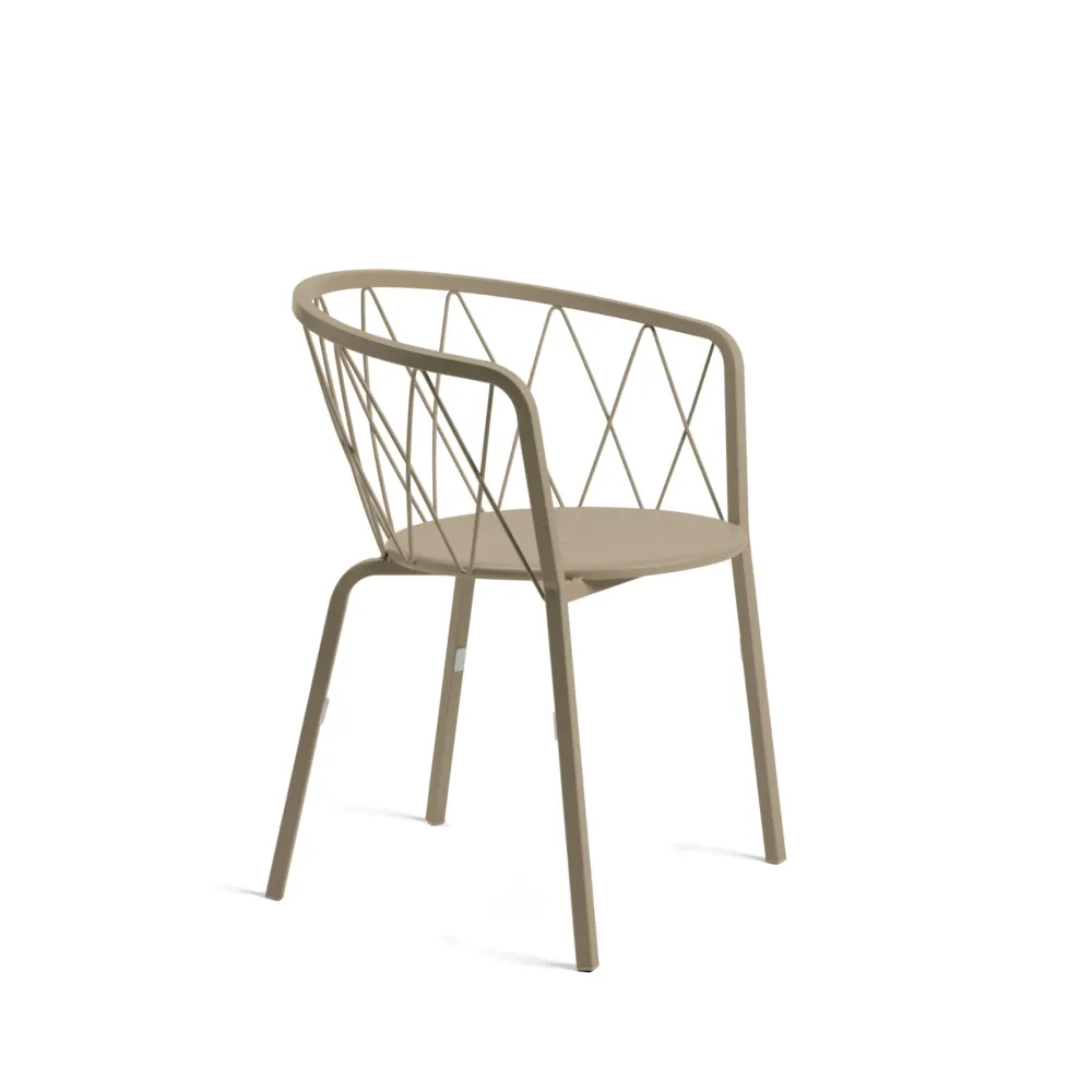 Set di sedie da giardino metallo verniciato impilabili "Daisy" cm 57x55 75h