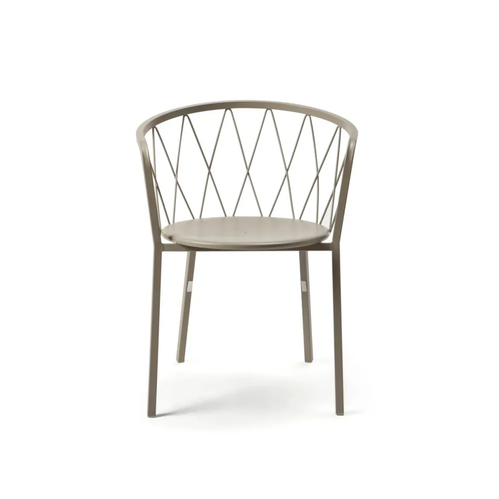 Set di sedie da giardino metallo verniciato impilabili "Daisy" cm 57x55 75h
