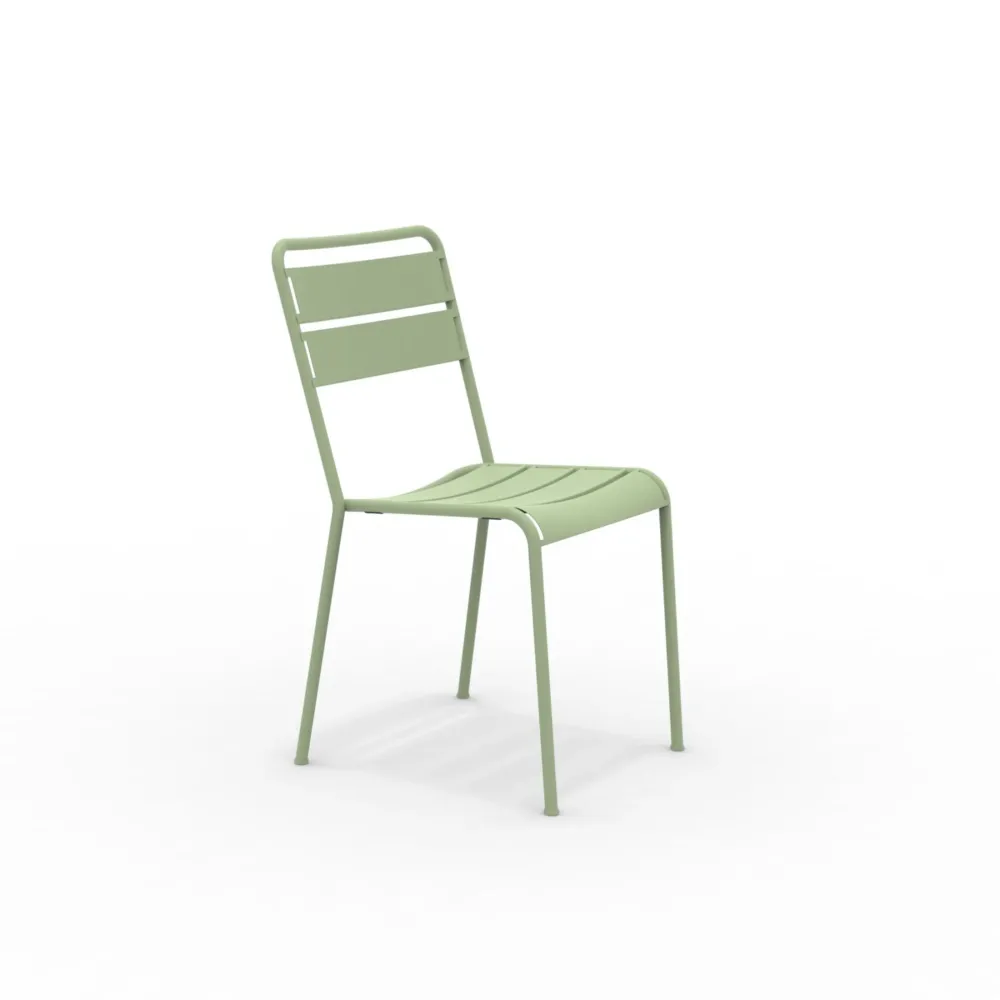 Set di sedie da giardino metallo verniciato "Twist" moderne ed impilabili cm 45x57 86h