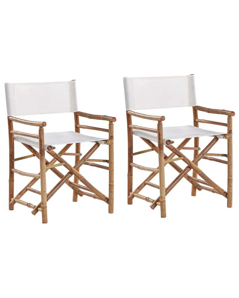 Set di 2 sedie da giardino MOLISE Legno di bambù Legno trasparente
