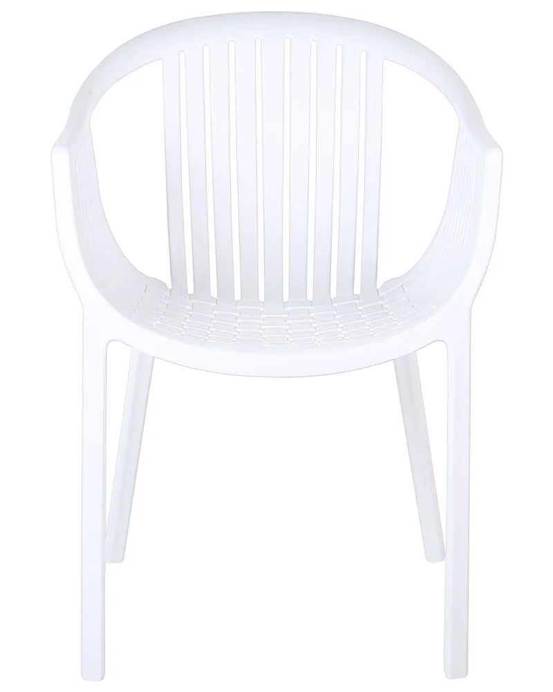 Set di 4 sedie da giardino NAPOLI Materiale sintetico Bianco