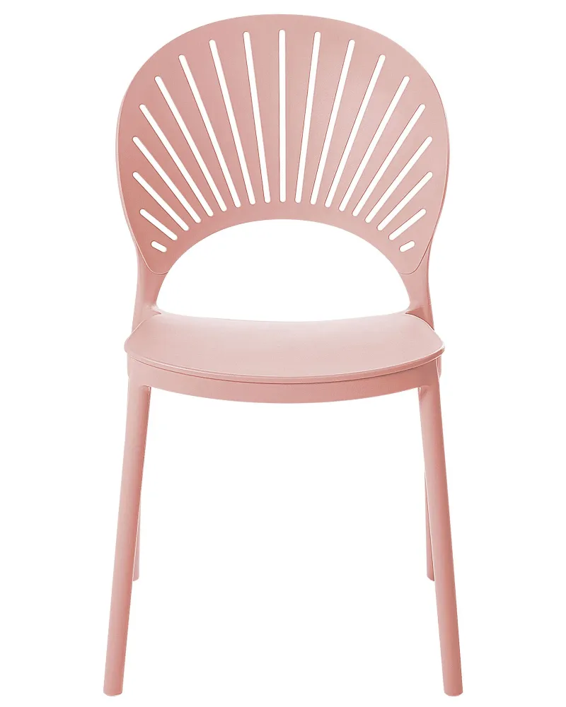 Set di 4 sedie da giardino OSTIA Materiale sintetico Rosa pastello