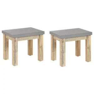 Set di 2 sedie da giardino OSTUNI Cemento Grigio