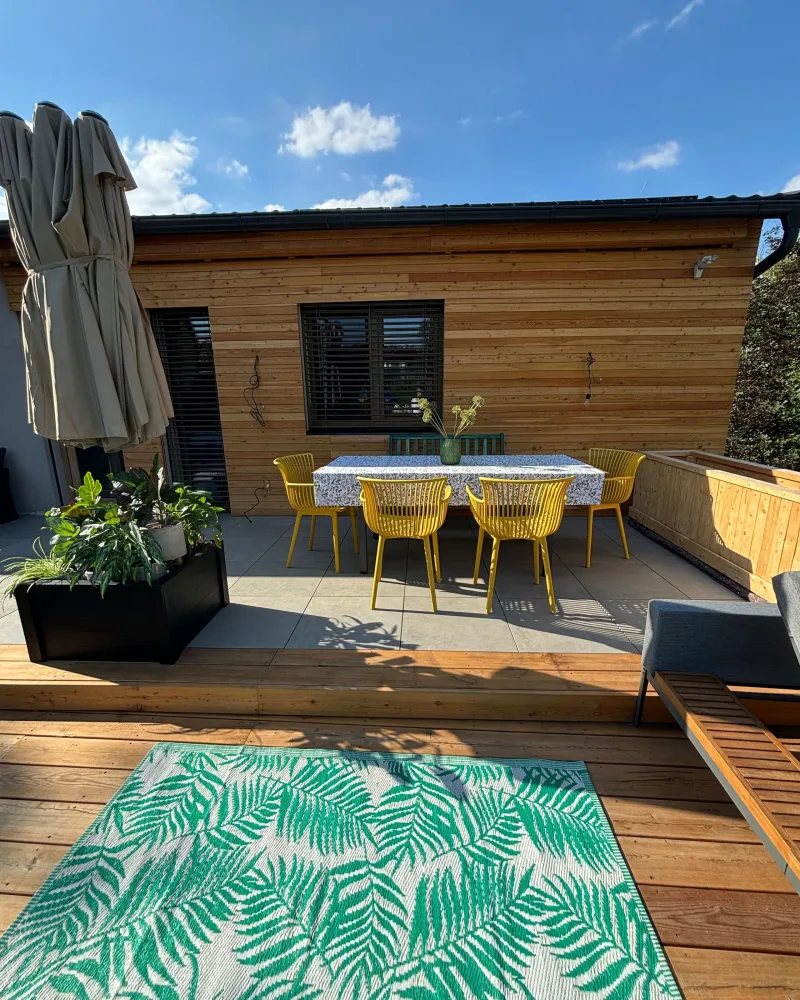 Set di 4 sedie da giardino PESARO Materiale sintetico Giallo