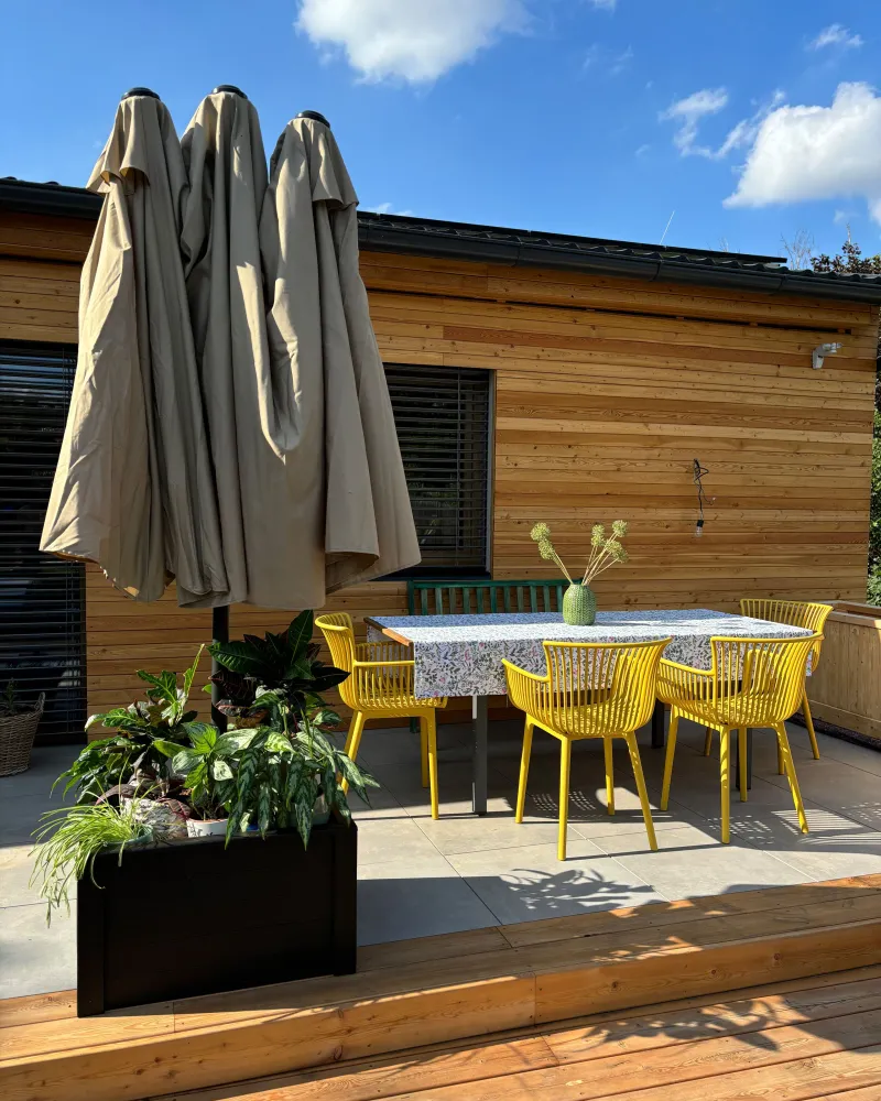 Set di 4 sedie da giardino PESARO Materiale sintetico Giallo