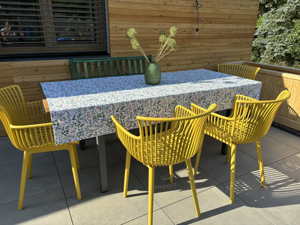 Set di 4 sedie da giardino PESARO Materiale sintetico Giallo