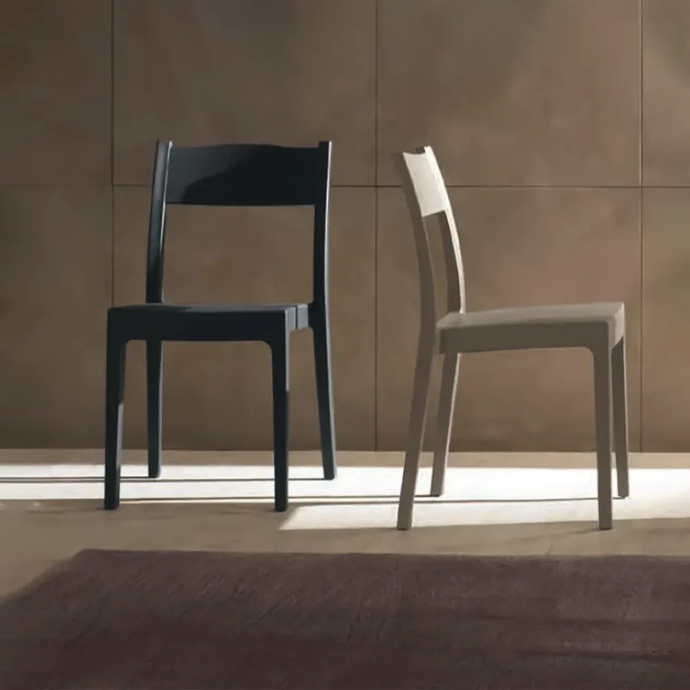 Set di sedie da giardino resina "Vesta" resistenti impilabili cm 41x41 83h