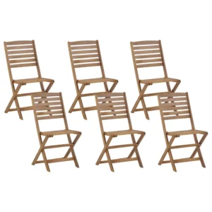 Set di 6 sedie da giardino TOLVE Legno d'acacia Legno trasparente