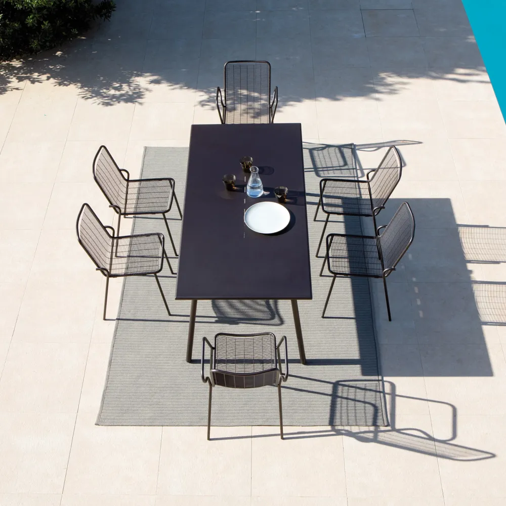 Set di sedie impilabili "Roma" metallo verniciato polvere cm 54x60 84h