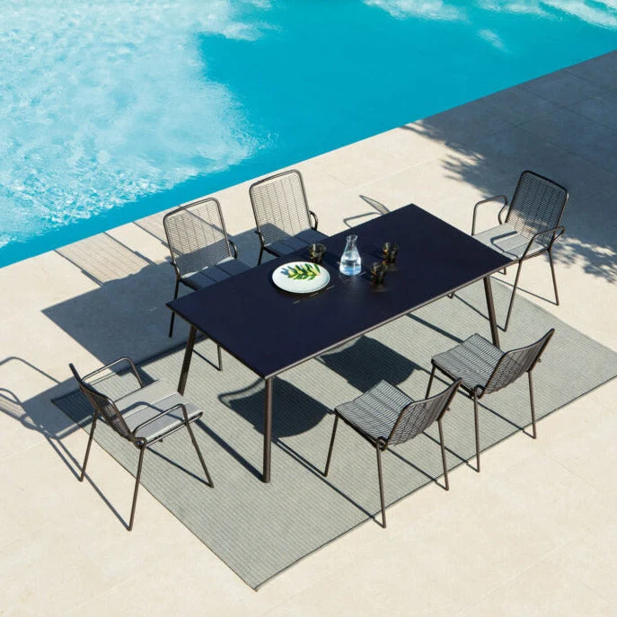 Set di sedie impilabili "Roma" metallo verniciato polvere cm 54x60 84h