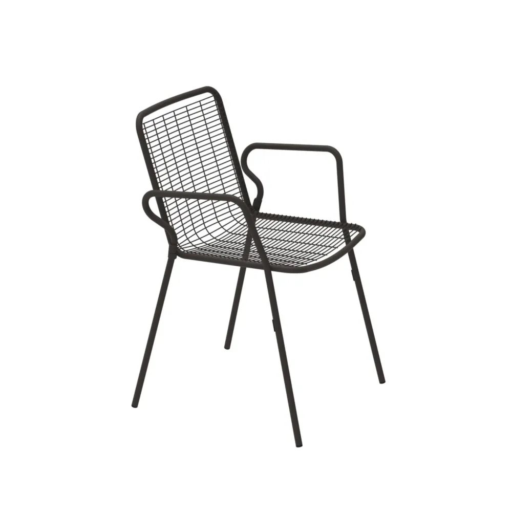Set di sedie impilabili "Roma" metallo verniciato polvere cm 54x60 84h