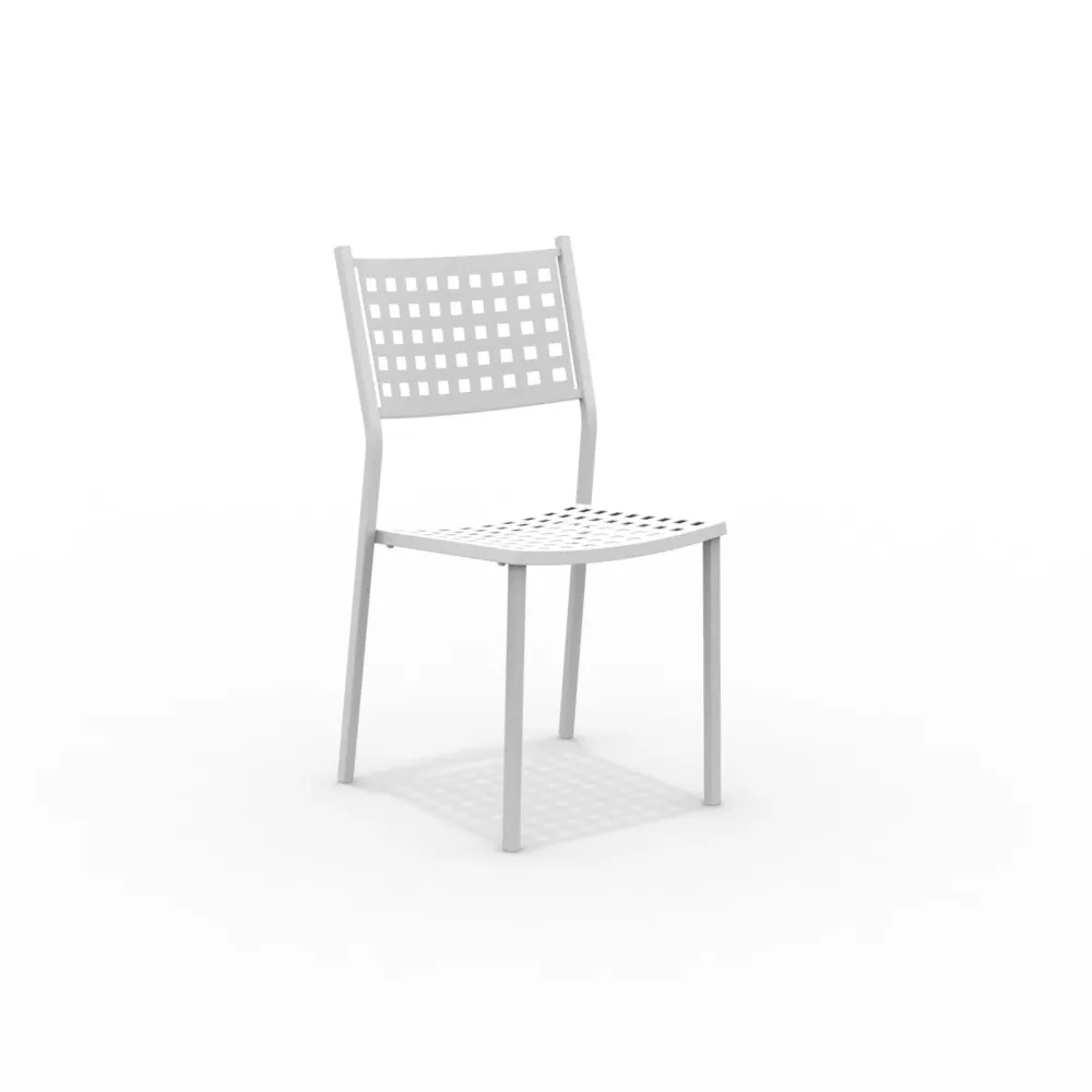 Set di sedie metallo impilabili da giardino "Alice" senza braccioli cm 43x48 85h