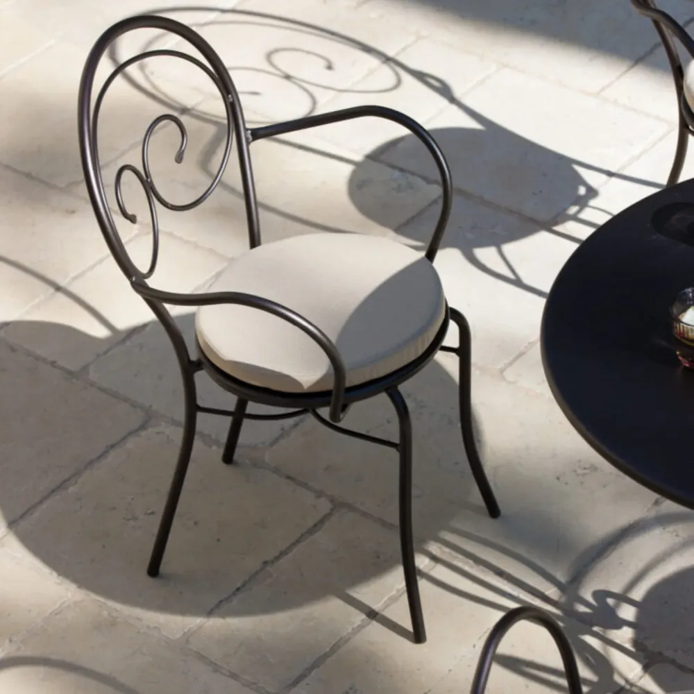 Set di sedie metallo verniciato "Mimmo" impilabili da giardino cm 51x52 89h