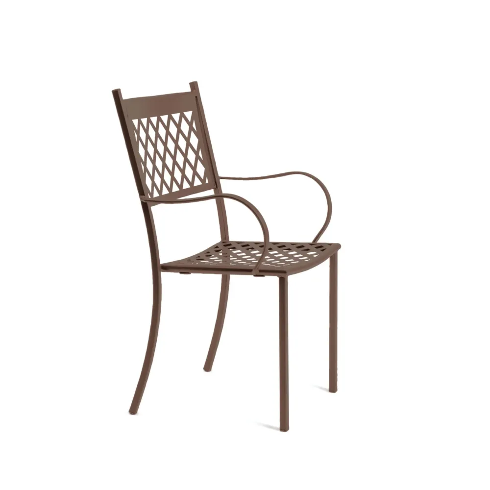 Set di sedie metallo verniciato "Summertime" da giardino impilabili cm 53x57 95h