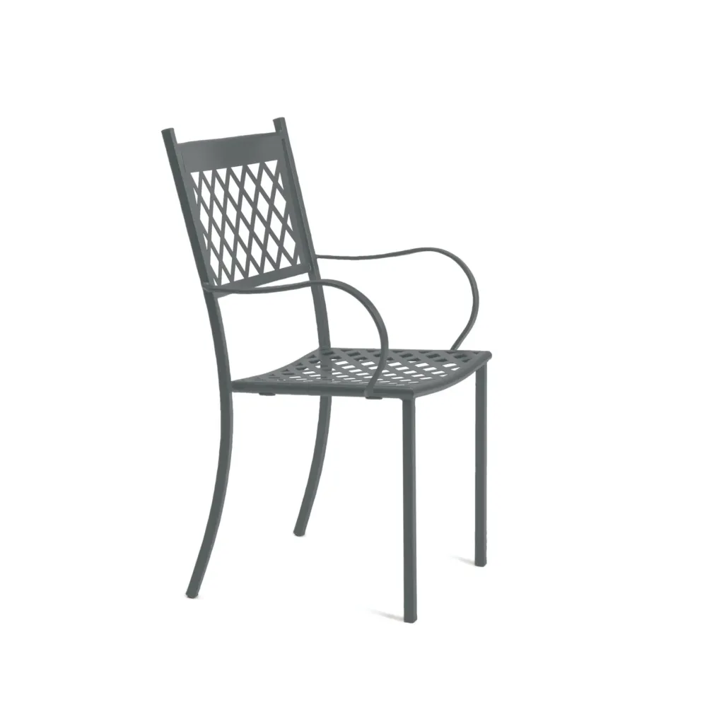 Set di sedie metallo verniciato "Summertime" da giardino impilabili cm 53x57 95h