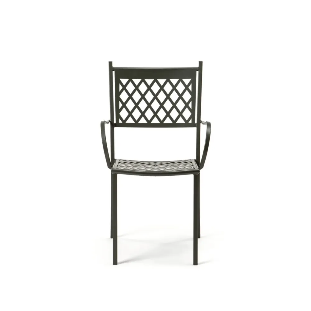 Set di sedie metallo verniciato "Summertime" da giardino impilabili cm 53x57 95h