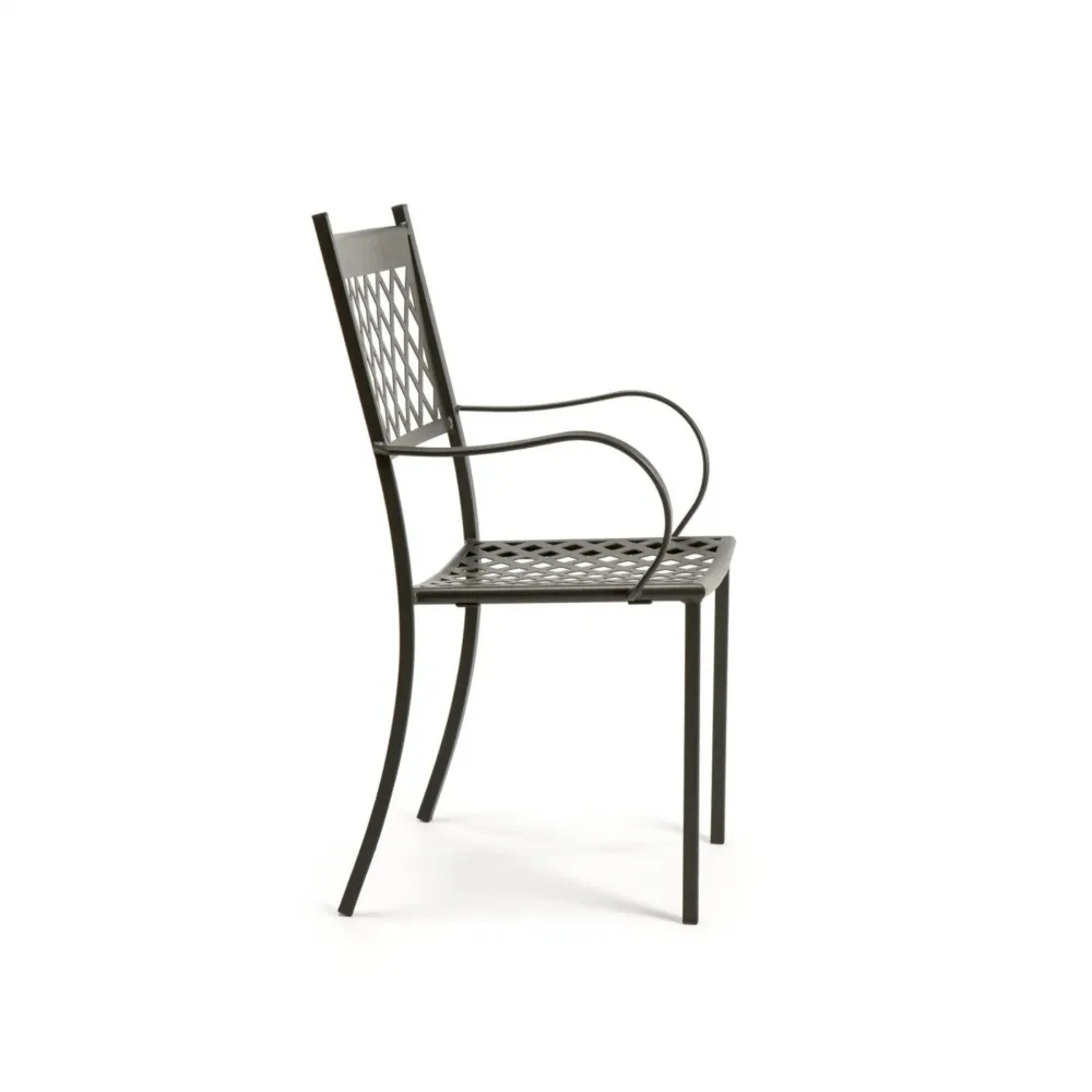 Set di sedie metallo verniciato "Summertime" da giardino impilabili cm 53x57 95h