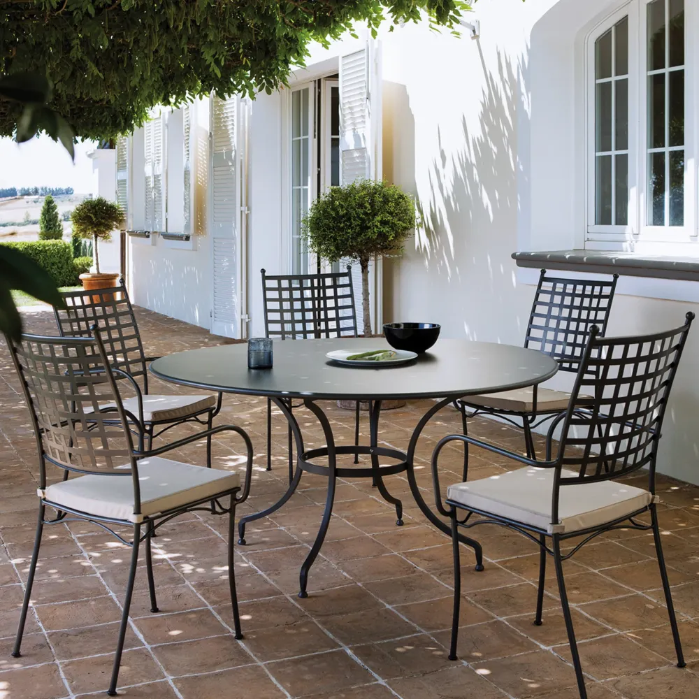 Set di sedie metallo verniciato "Tosca" da giardino impilabili cm 55x55 98h