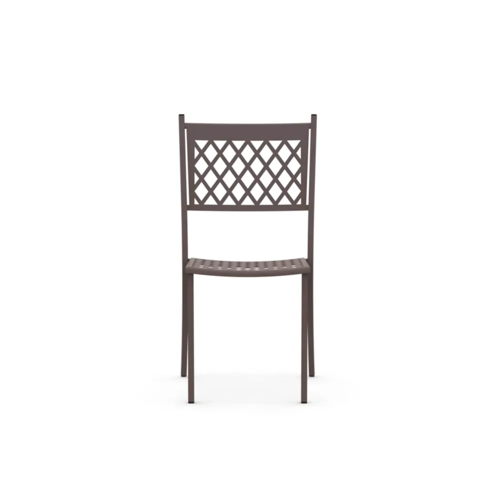 Set di sedie moderne da giardino "Summertime" metallo verniciato impilabili cm 49x57 95h