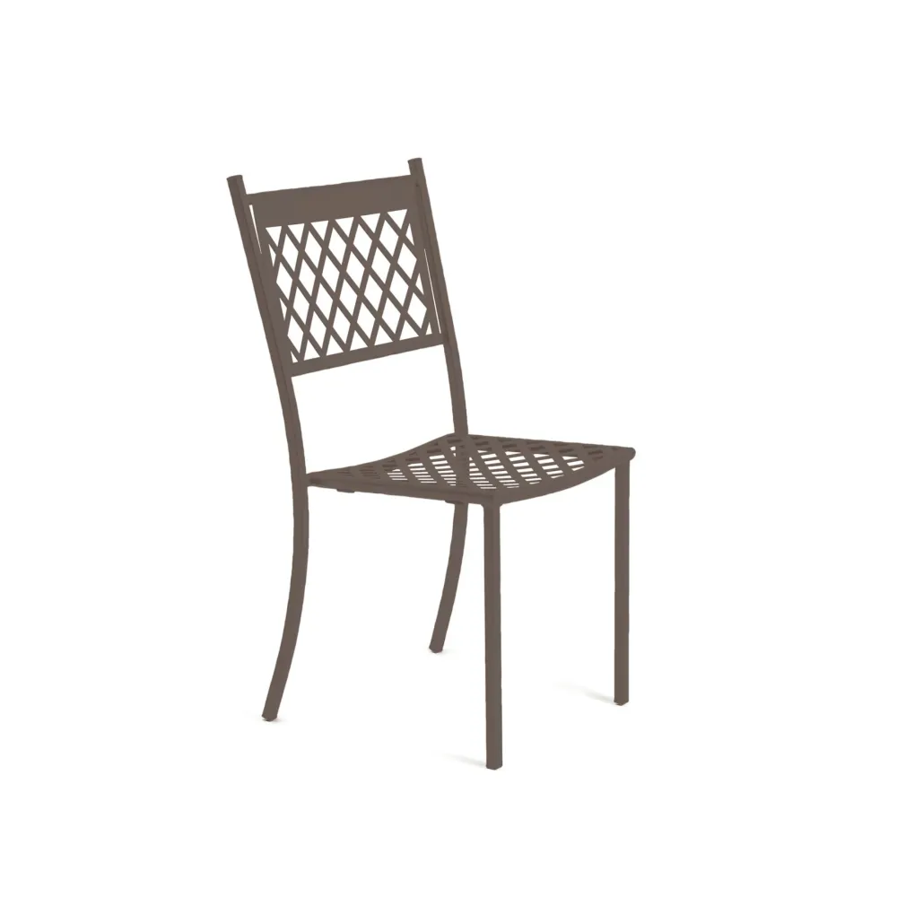 Set di sedie moderne da giardino "Summertime" metallo verniciato impilabili cm 49x57 95h
