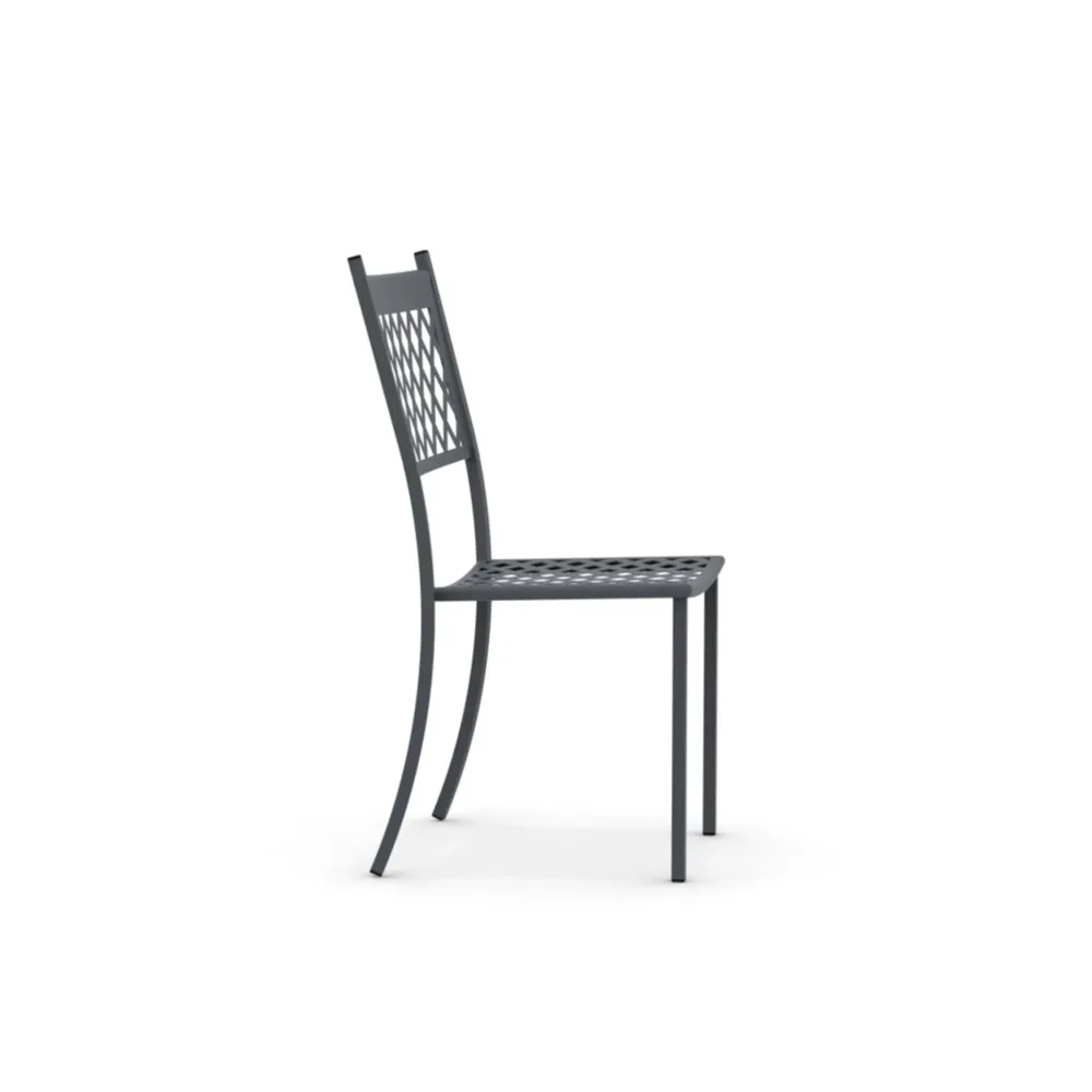 Set di sedie moderne da giardino "Summertime" metallo verniciato impilabili cm 49x57 95h