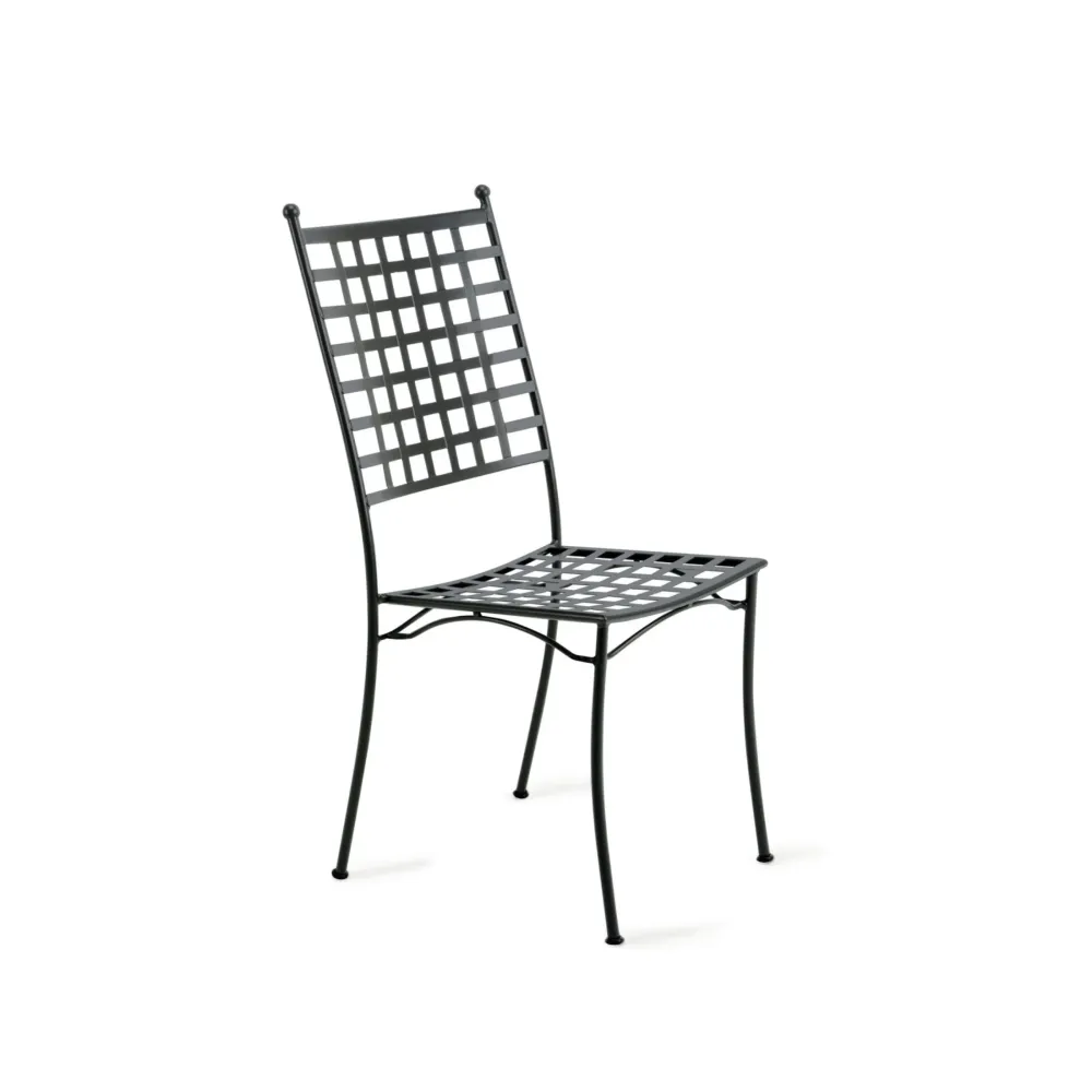 Set di sedie moderne metallo verniciato "Tosca" da giardino impilabili cm 45x58 100h