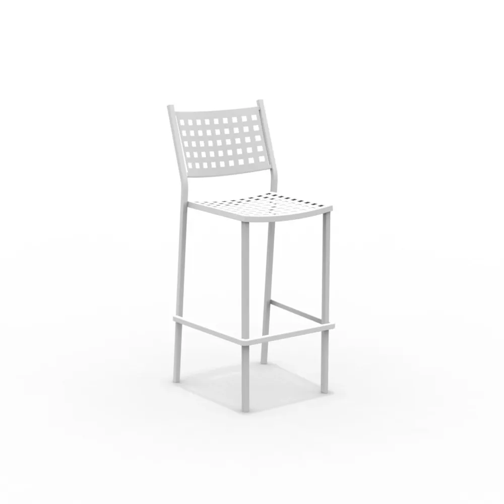 Sgabello metallo recente impilabile da giardino "Alice" cm 44x51 107h