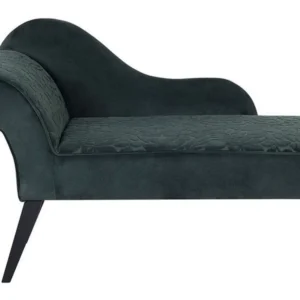 Tessuto chaise longue velluto fantasia verdi lato sinistro BIARRITZ