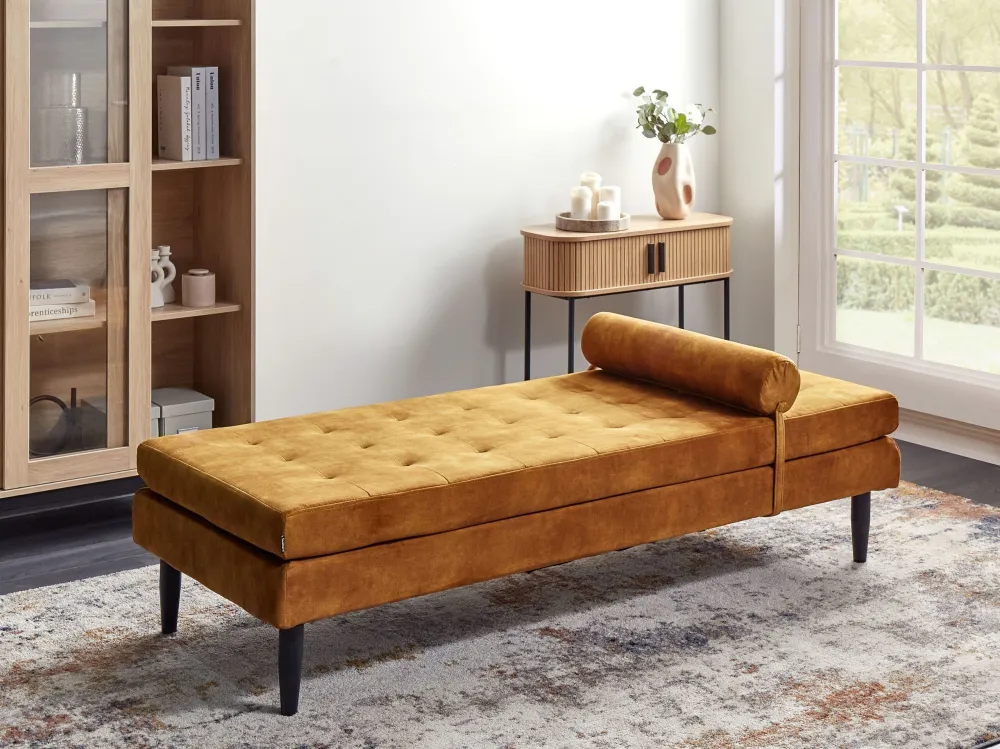 Velvet Chaise Longue Giallo sole USSEL