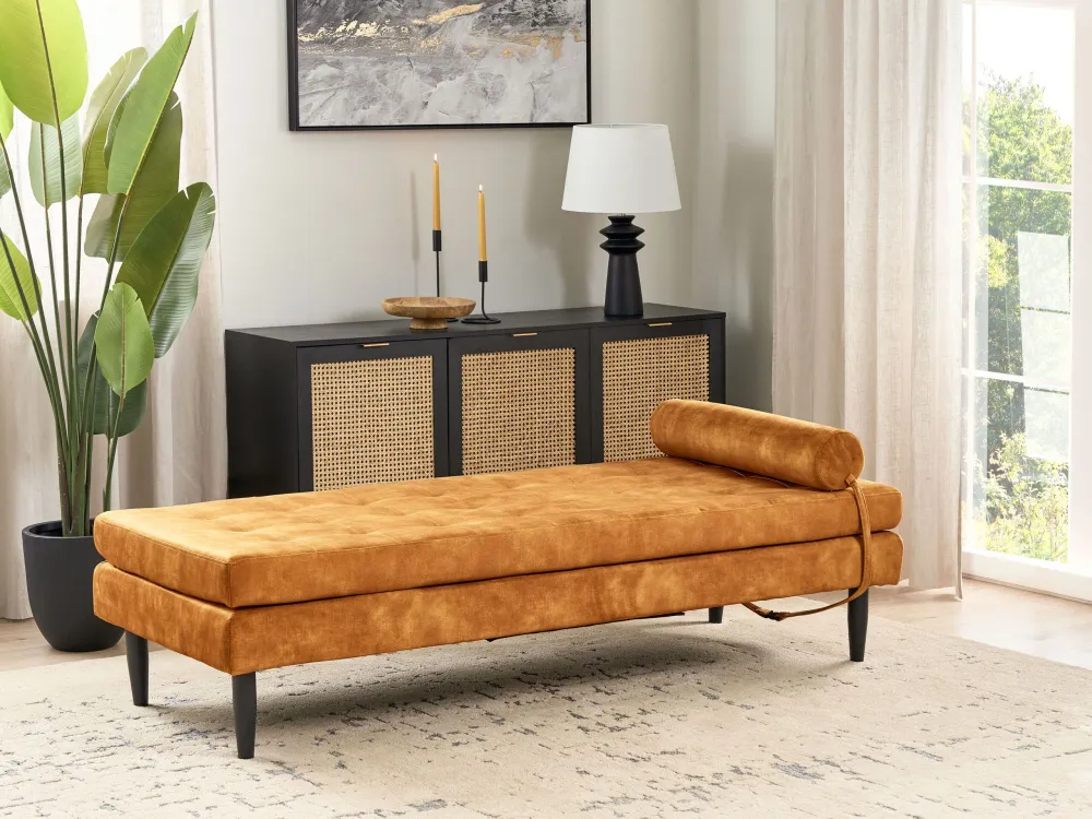 Velvet Chaise Longue Giallo sole USSEL