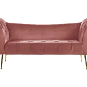 Velvet Chaise Lounge Pink NANTILLY