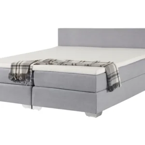 Fabric EU Super King Size Divan Bed Light Grey PRESIDENT per Area Relax