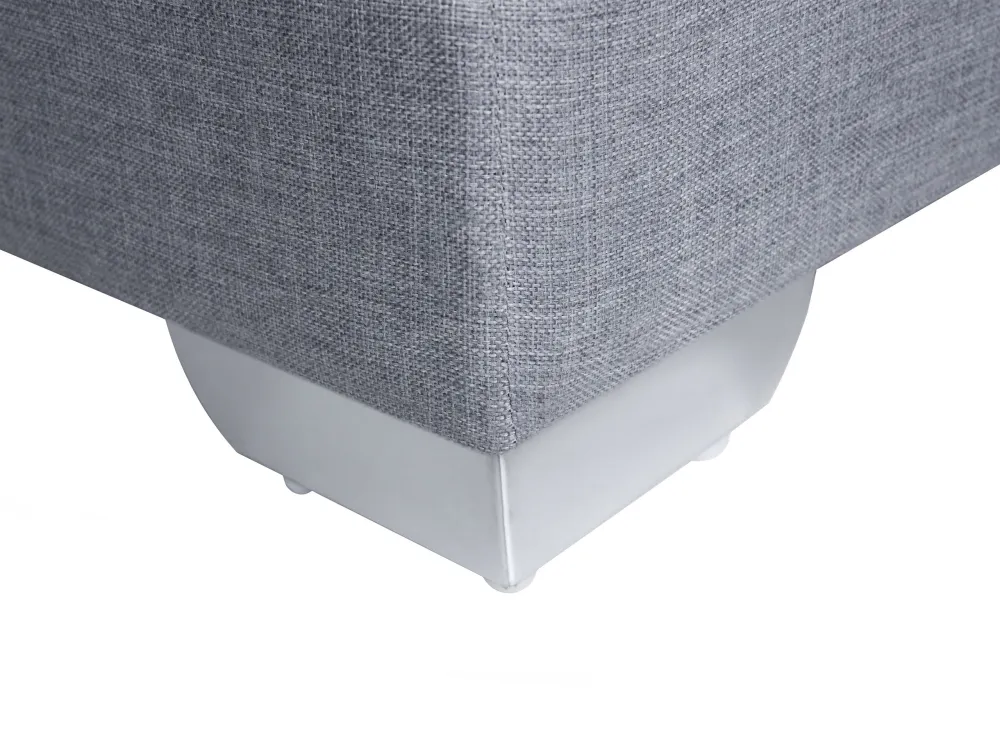 Fabric EU Super King Size Divan Bed Light Grey PRESIDENT per Area Relax