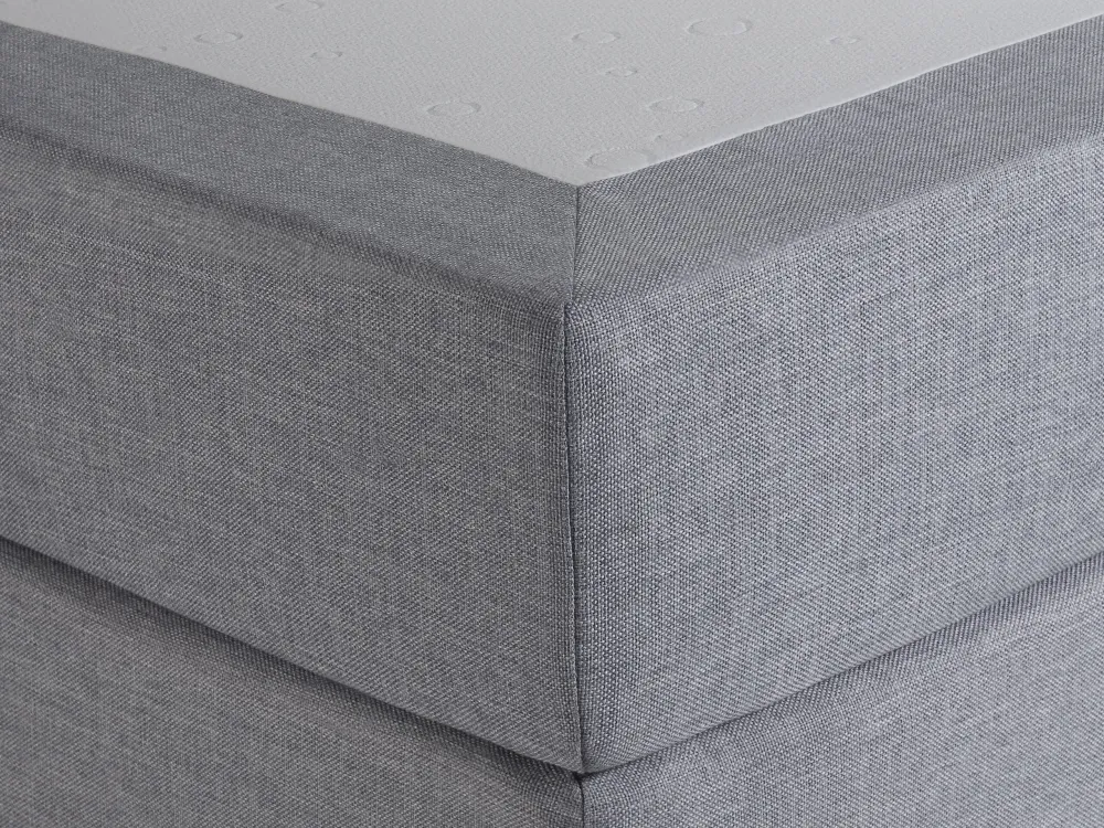 Fabric EU Super King Size Divan Bed Light Grey PRESIDENT per Area Relax
