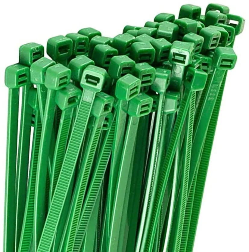 100 FASCETTE AUTOSERRANTI NYLON VERDI MM.4, 8 x 300 CABLAGGIO CAVI FERR 252898