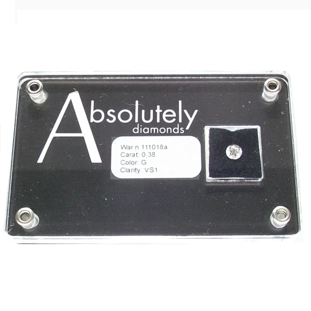 Absolutely Diamonds diamante blister taglio brillante 0,38 carati colore G purezza VS1