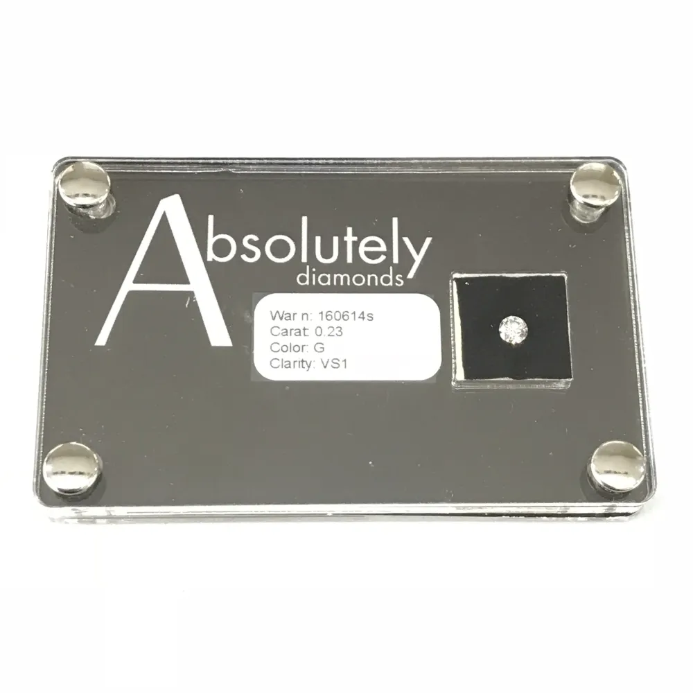 Absolutely Diamonds diamante blister taglio brillante 0,23 carati colore G purezza VS1