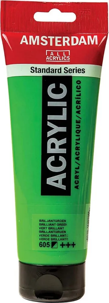 AMSTERDAM COLORE ACRILICO PERMANENT VERDE BRILLANTE 605 250ML