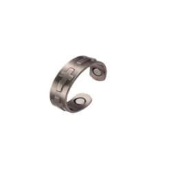Anello croce rame grafite brillante