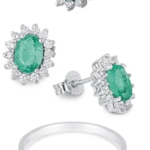 Anello Demetra Monte Carlo oro diamanti smeraldo