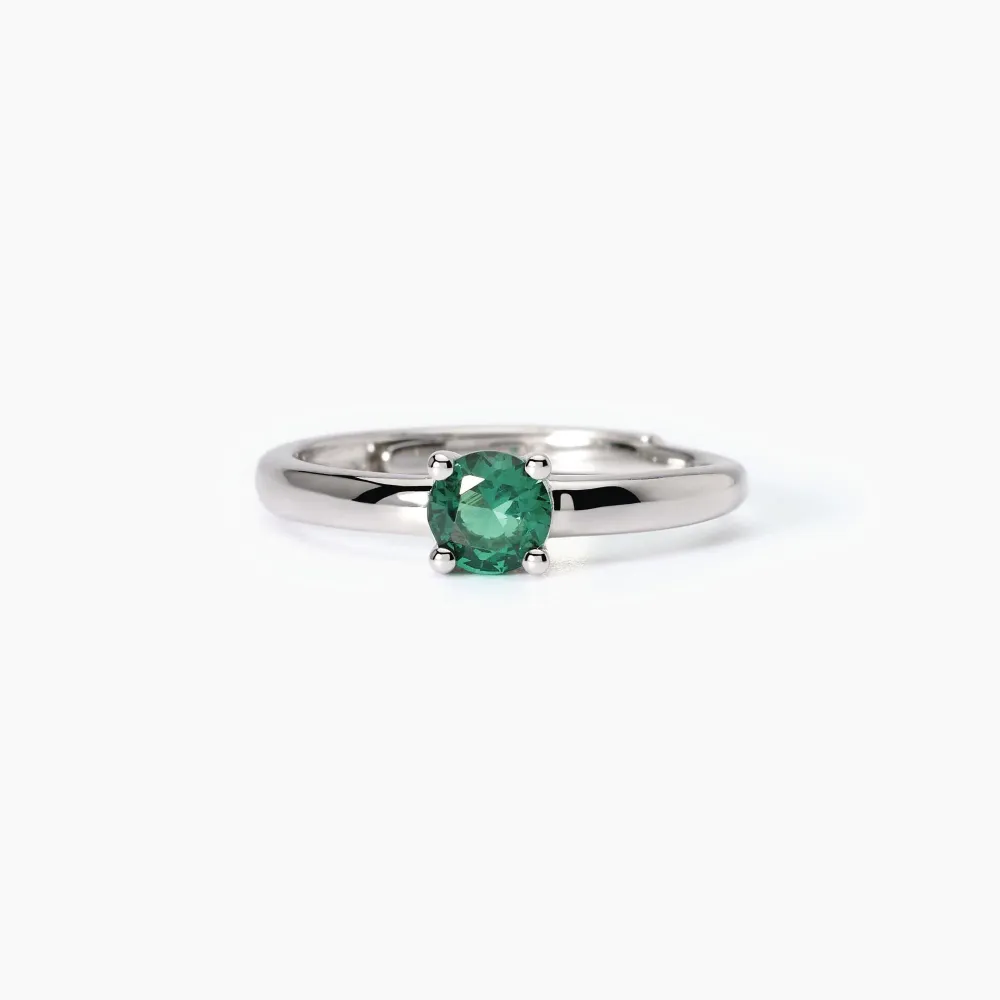 Anello donna argento con smeraldo sintetico ISABEL MABINA 523403