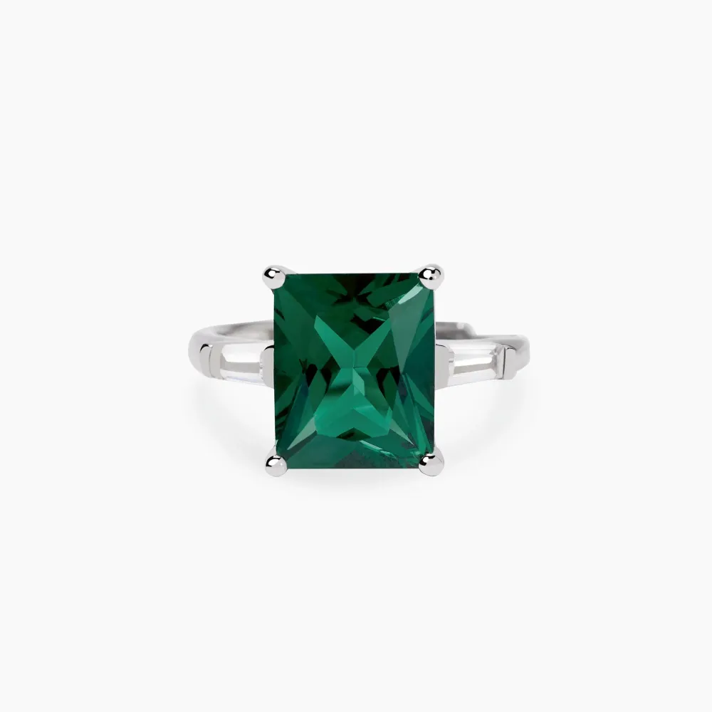 Anello Mabina con smeraldo sintetico BATTITO 523490