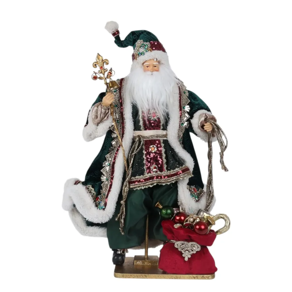 Babbo Natale "Incanto Reale" Fiori di Lena h.64 cm